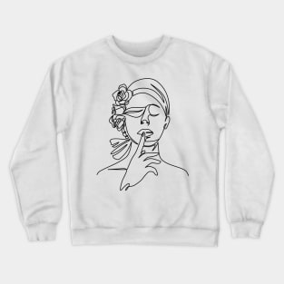 Woman Line Art Crewneck Sweatshirt